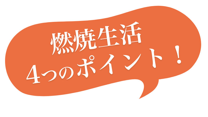 「燃焼生活」４つのポイント