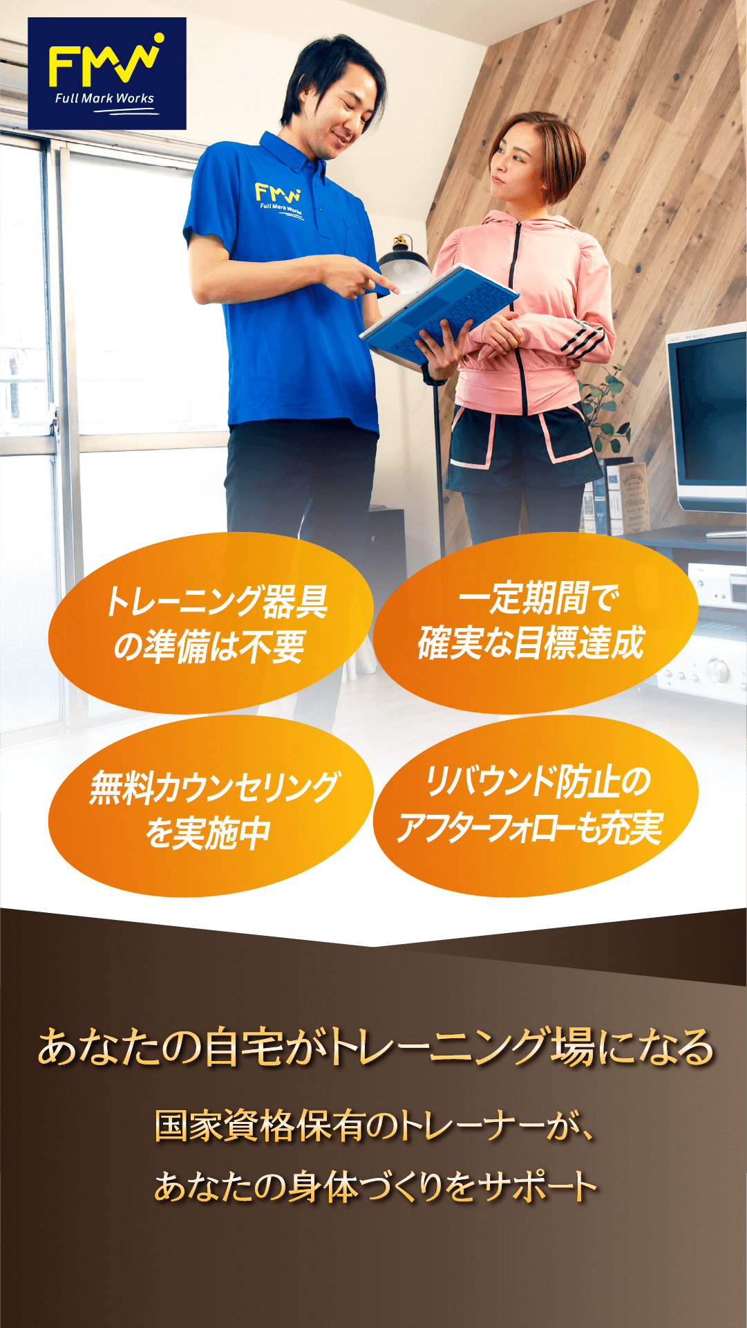 自宅訪問専門のパーソナルトレーニングのWEBバナー 2/302